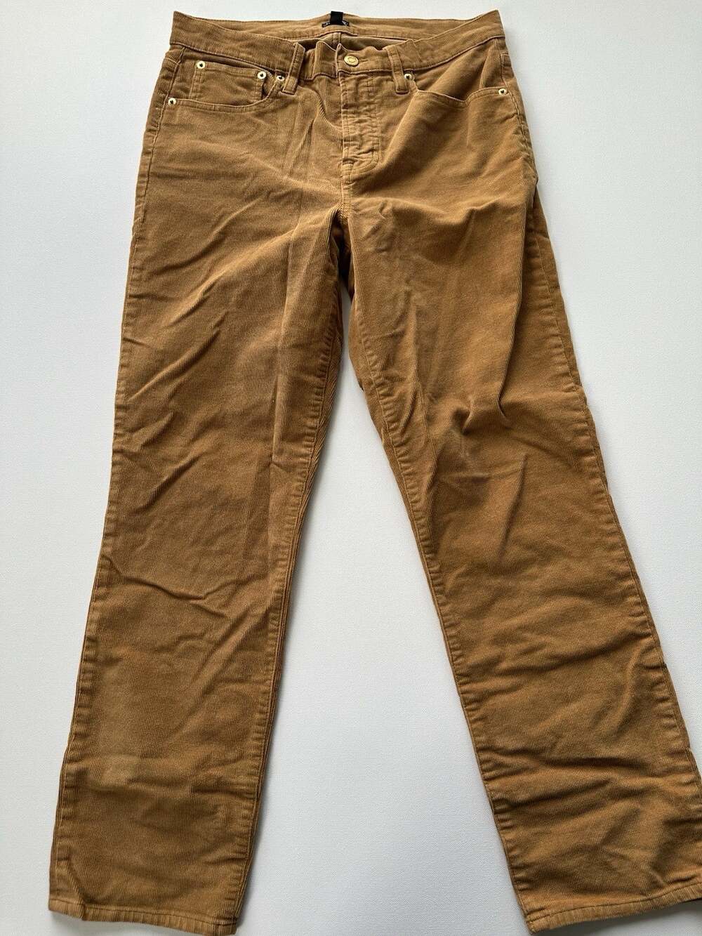 J.Crew Tan Camel Corduroy Straight Leg Pants Cotton Lyocell Jeans Size 29